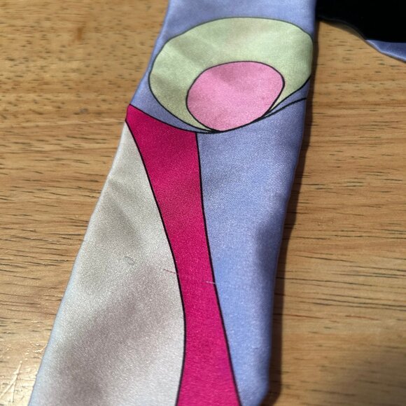 Womens Cara N.Y. Pink Multicolor Geometric Headband Scarf - Picture 12 of 12